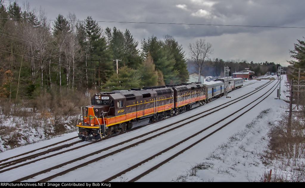 The Snow Train departs Saratoga Springs Amtrak station